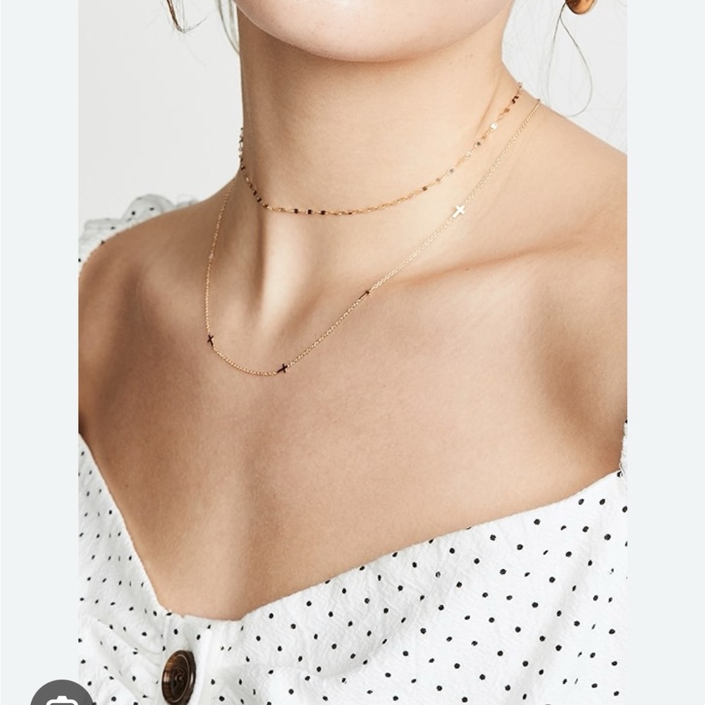 Zoe Chicco Itty Bitty Cross Station Necklace